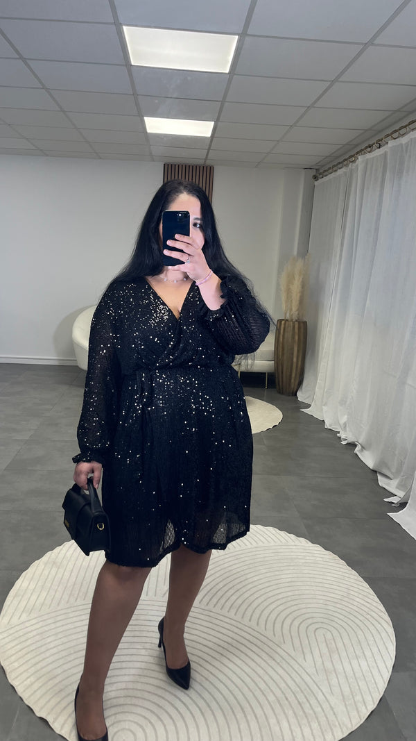 Robe à sequins noir