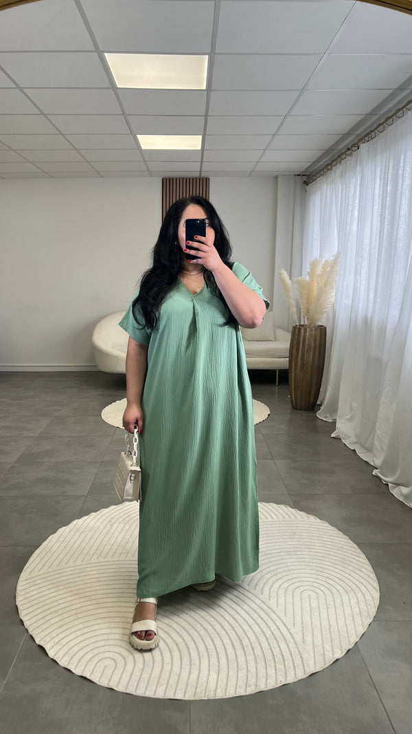 Robe Sophia vert d'eau (choisir la longueur de la robe)