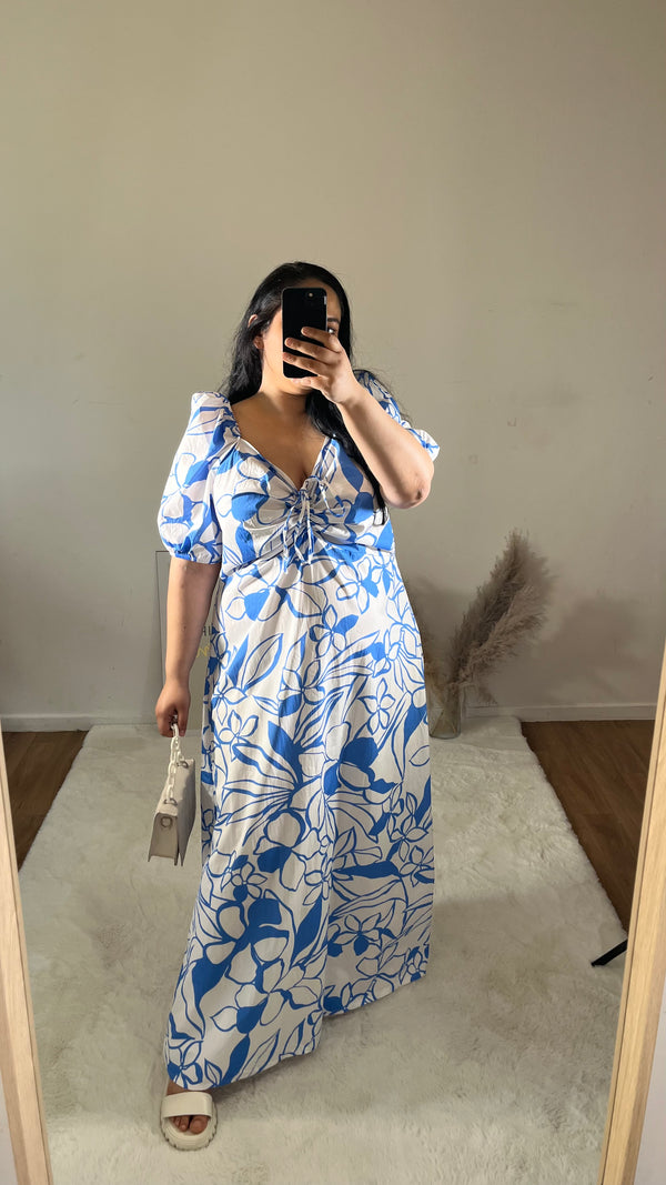 Robe 100% coton bleu