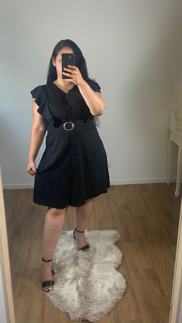 Robe Noir avec ceinture