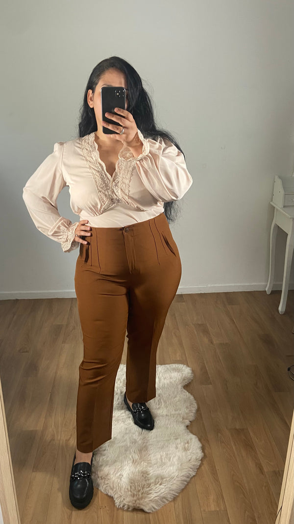 Pantalon dupe Zara Marron